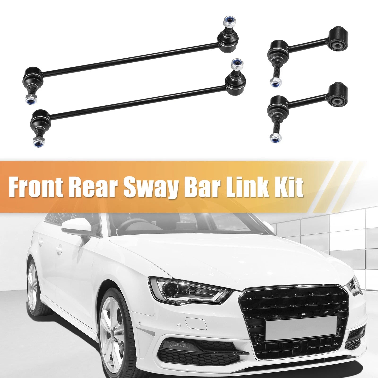 Sway Bar End Links Rear Front Set Replacement for Audi A3 (2006–2013)