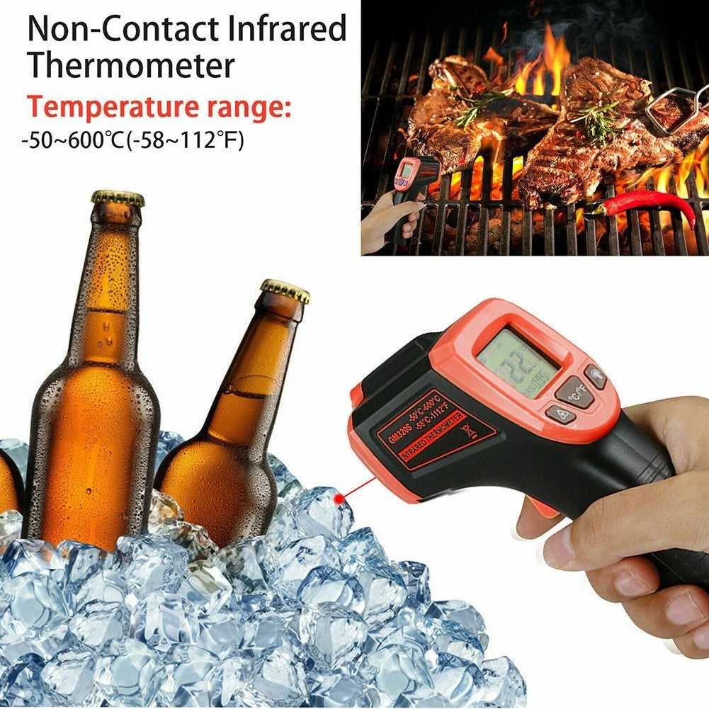 Infrared Thermometer LCD Pyrometer Digital IR for Industrial Use