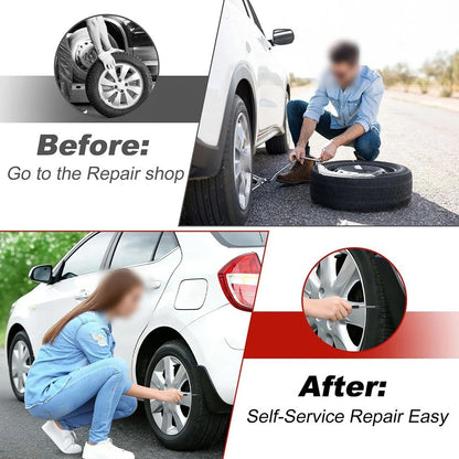 100pcs Tire Seal Repair Kit Steel Nails with Rubber Coating and Screwdriver