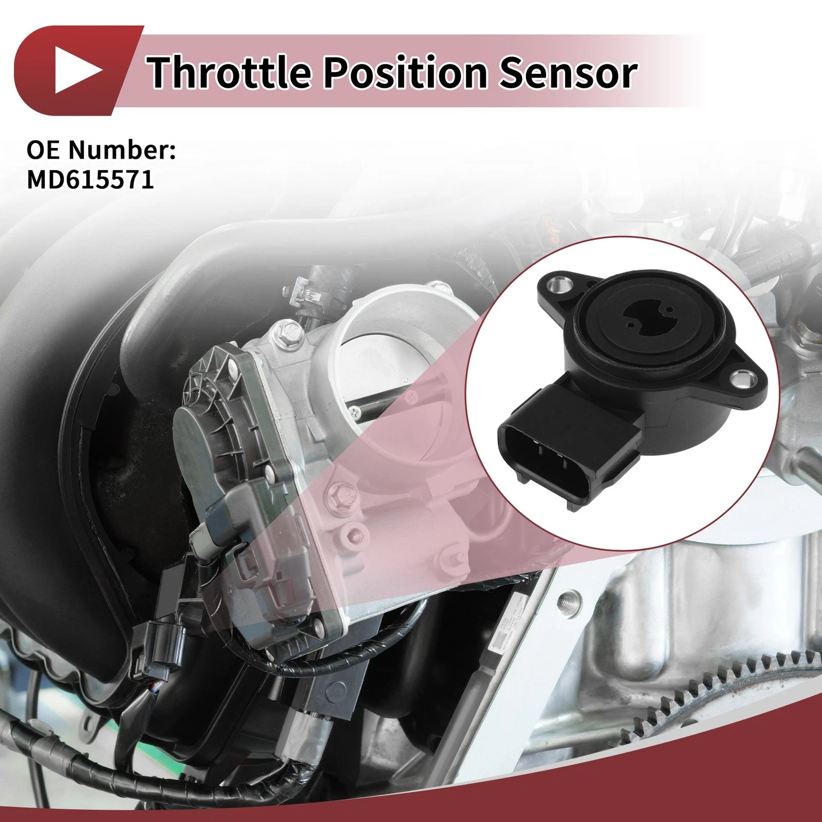 Throttle Position Sensor for Mitsubishi Lancer (2002–2007) No.MD615571
