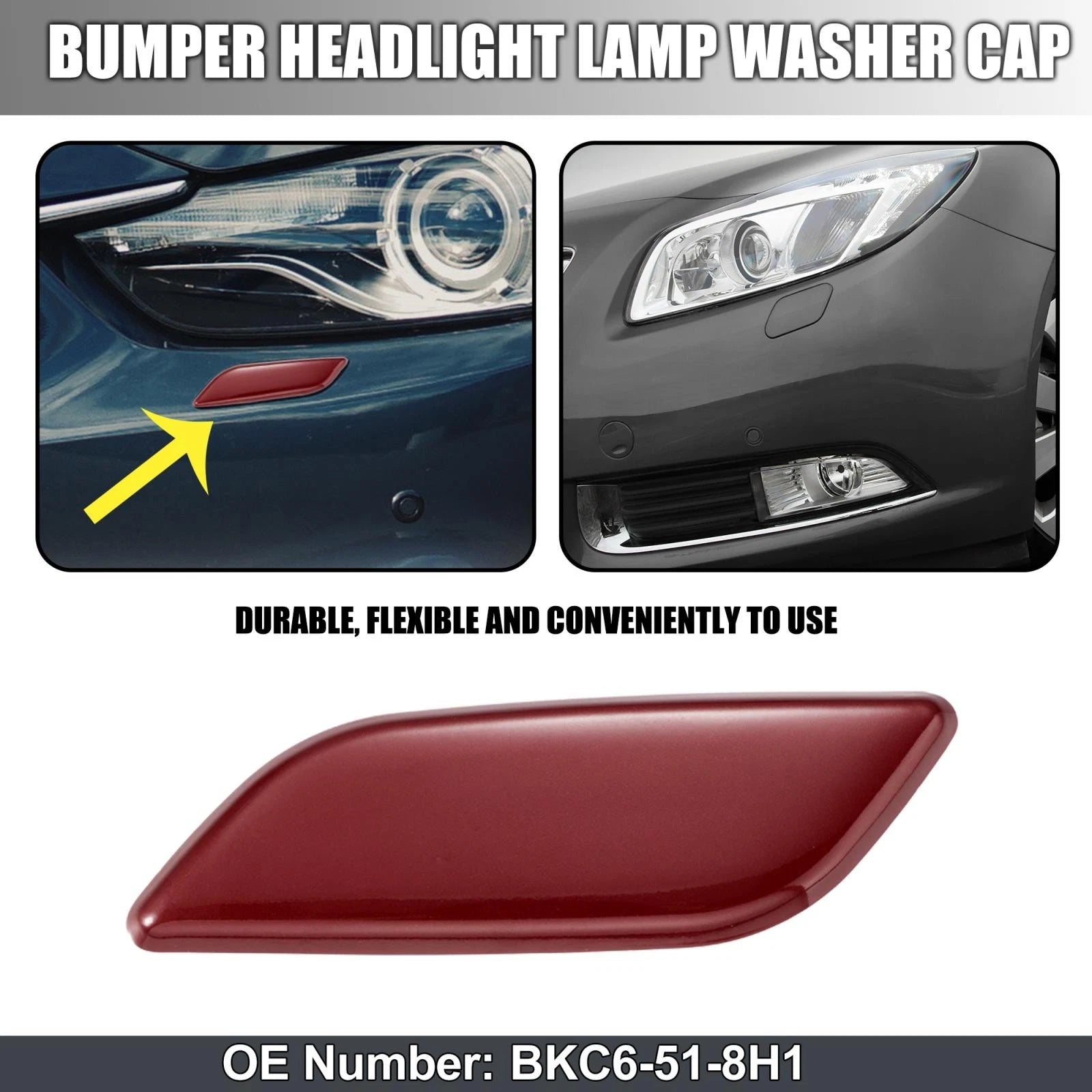 Left Headlight Washer Nozzle Cover for Mazda 3 Axela (2014–2016)