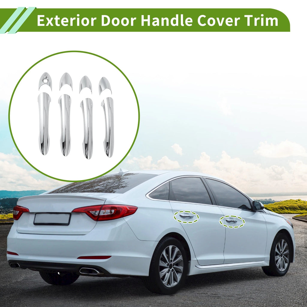 Exterior Door Handle Cover Trim Replacement for Hyundai Sonata (2011–2015)