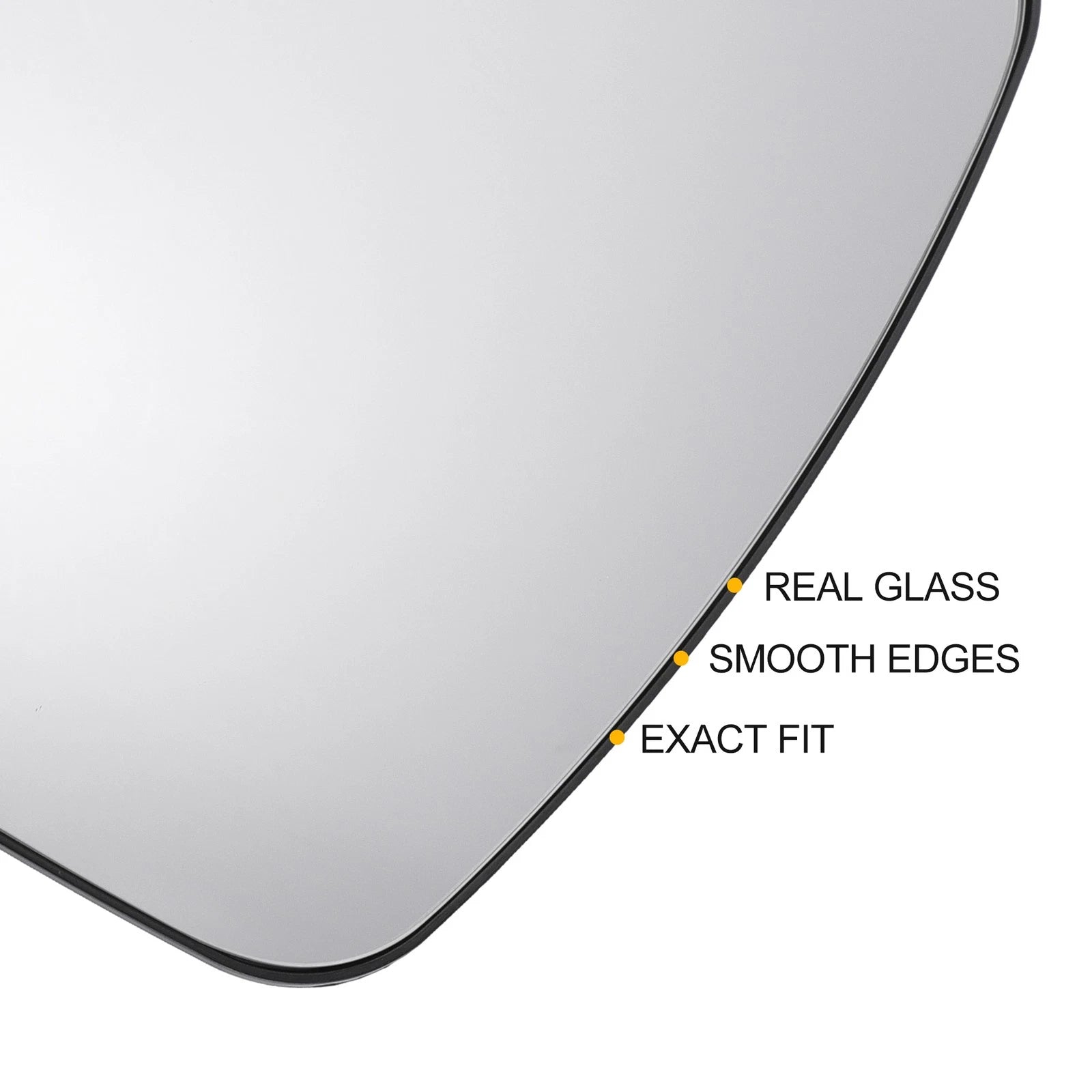 Right Side White Mirror Glass for Renault Kangoo (2008–2012)