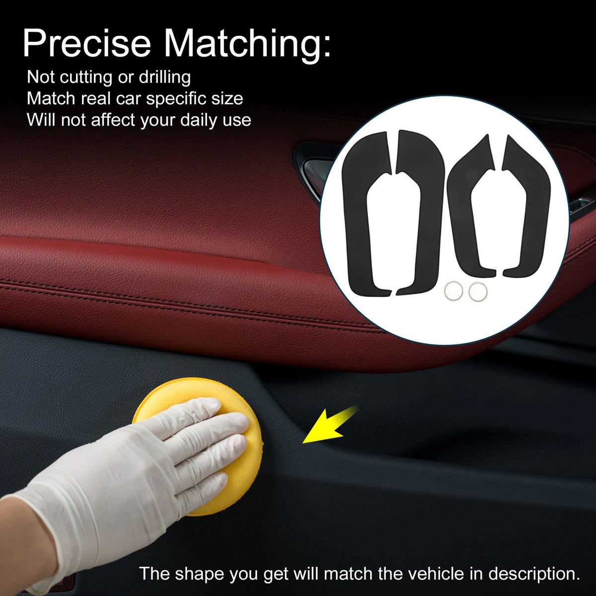 Car Door Anti Kick Pad Sticker Protector for Ford Mondeo 2022 Black Set
