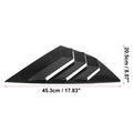 Pair Rear Side Window Louvers Cover for Ford Focus (2012–2018) Gloss Black