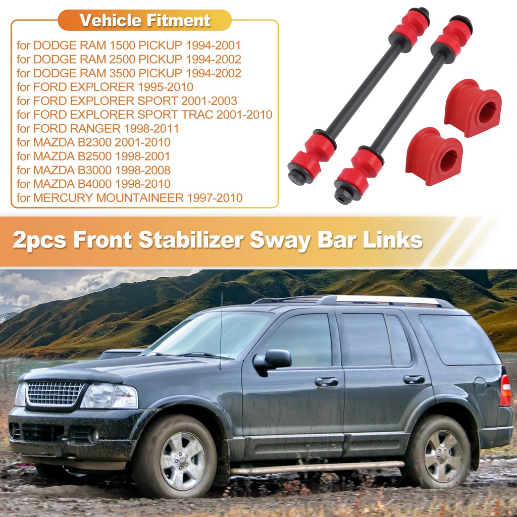Sway Bar Links Bushing Kit Front 4pc for Dodge Ram 1500 2500 3500 (1994–2004)