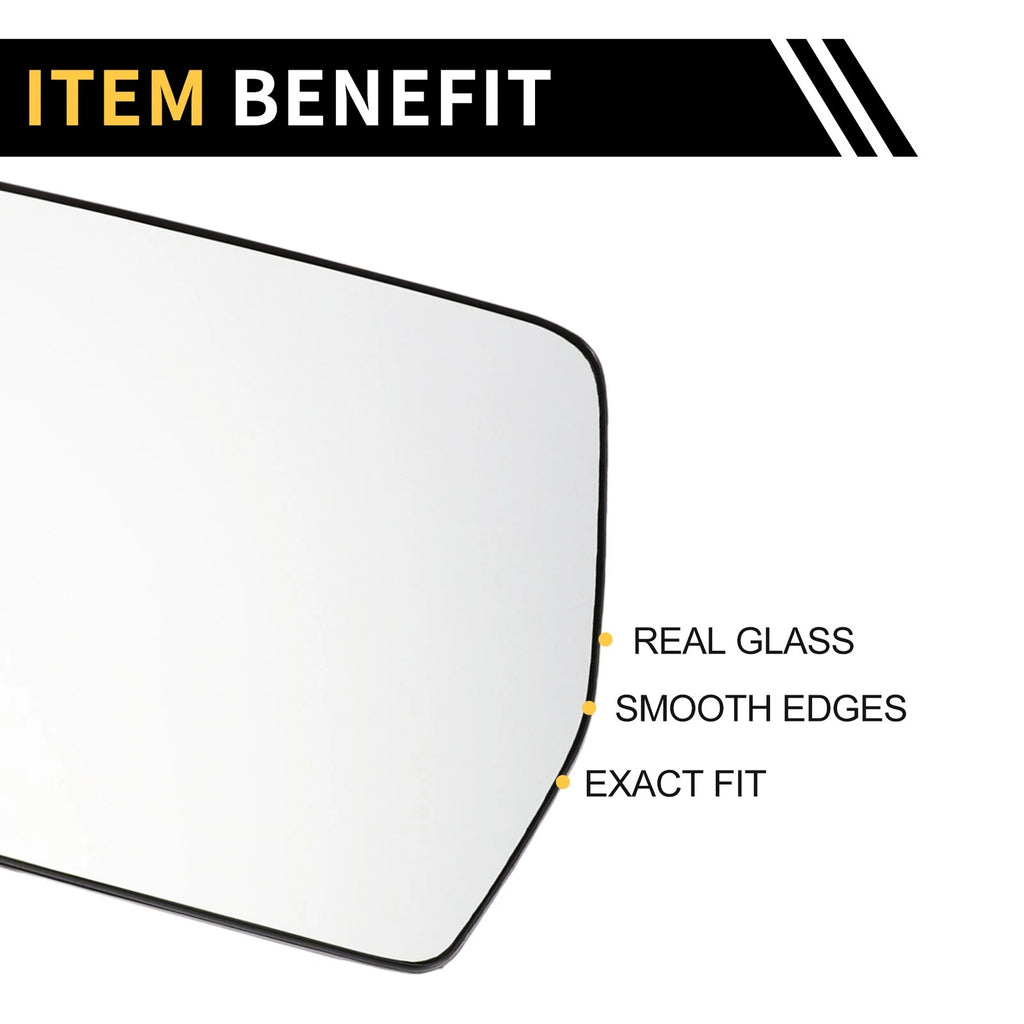 Left Side Mirror Glass Non Heated Replacement for Ford F-150 (2004–2010)