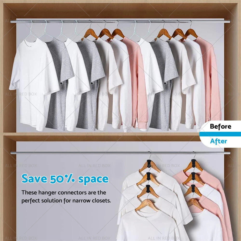 30PCS Clothes Hanger Connector Hooks for Closet Organizer