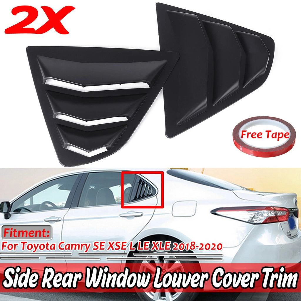 Matte Black Window Louver Sun Shade Cover for Toyota Camry (2018–2024)