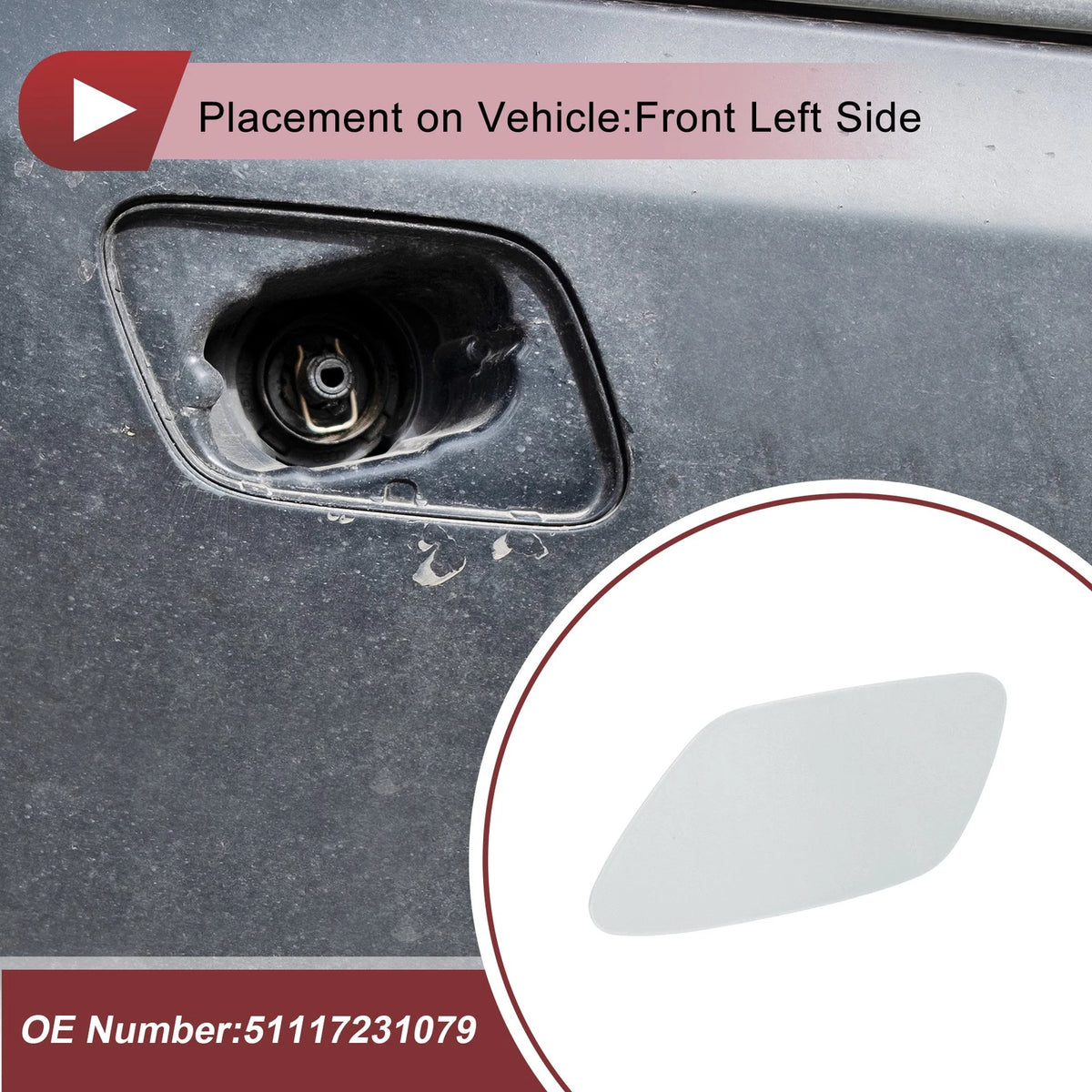 Bumper Trim Nozzle Cover Replacement for BMW Z4 (2009–2016)
