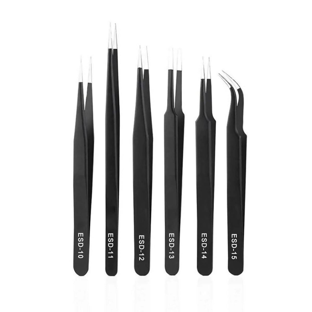 ESD 10-15 Stainless Steel Tweezers for Precision Work