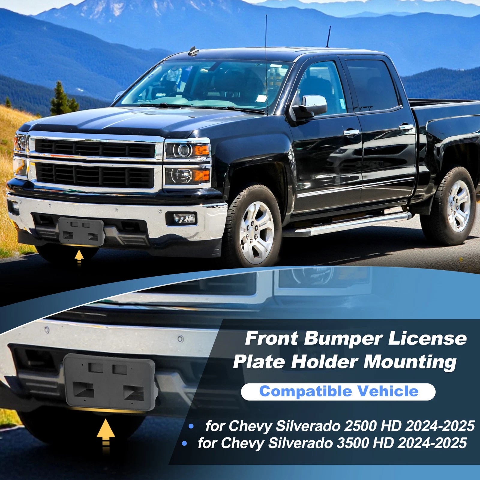 License Plate Bracket Replacement for Chevy Silverado 2500 HD 2024–2025