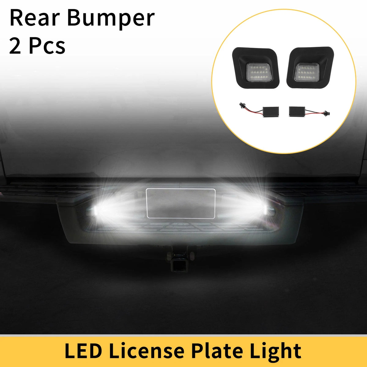 2pcs License Plate Light Replacement for Dodge Ram 1500 2500 3500 Clear Lens (2009–2020)
