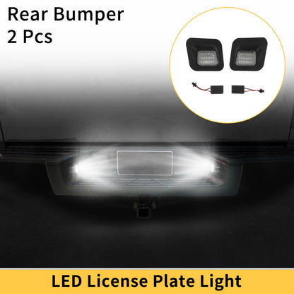 2pcs License Plate Light Replacement for Dodge Ram 1500 2500 3500 Clear Lens (2009–2020)
