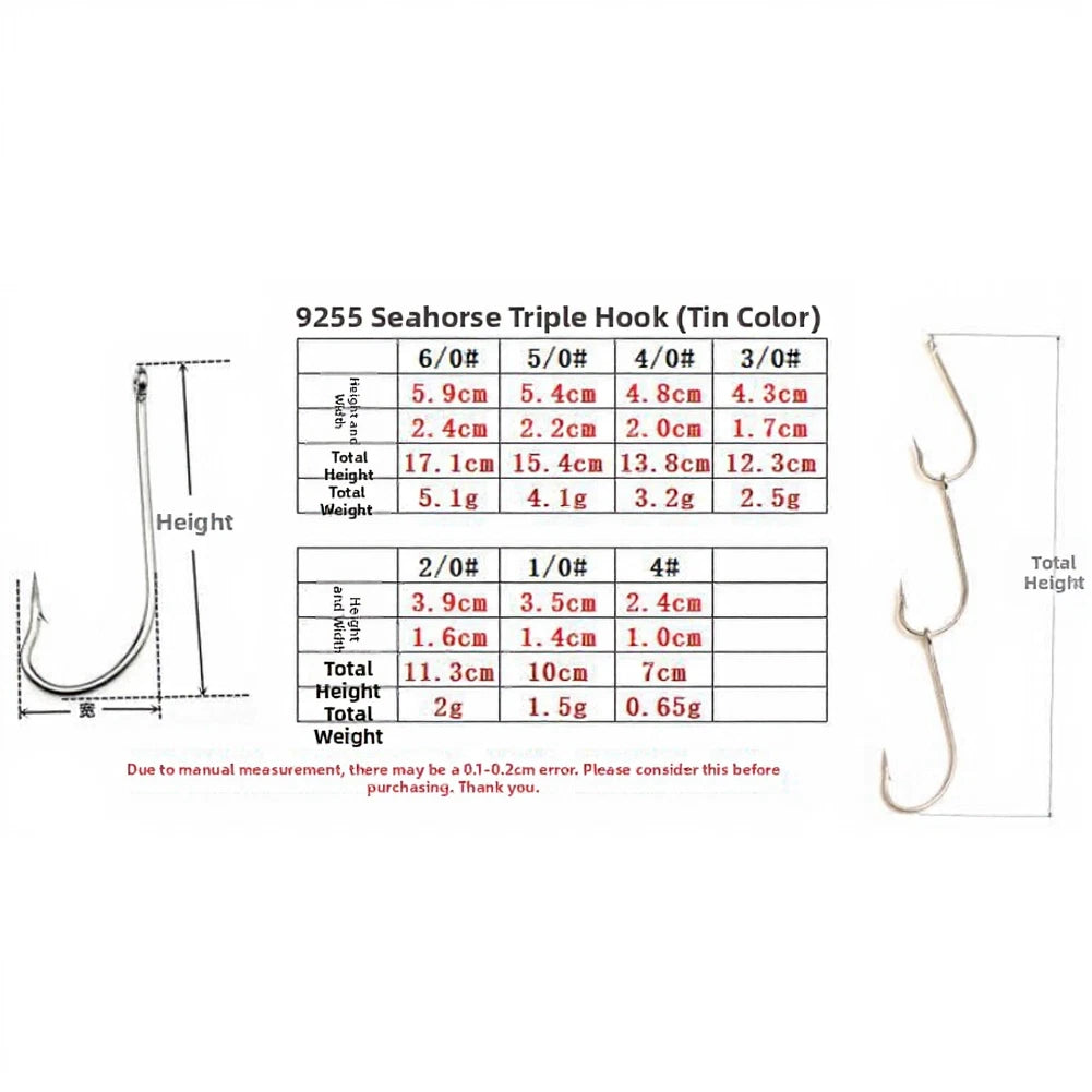 Gang Hooks Carbon Steel 10 Strings for Sea Angling and Squid Fishing