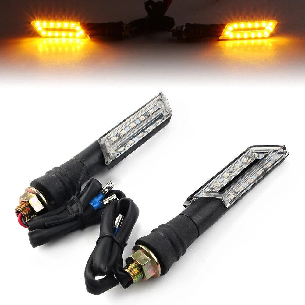 Clear Turn Signal Indicators for Universal Motorcycle (12V)
