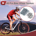 Bicycle Spokes Set 75mm Carbon Steel Galvanized for 10G Wheels (48 Pack)