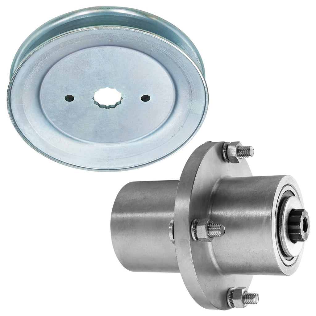 Deck Spindle with Pulley for Hustler Fastrak 60 inch (2000–2019)