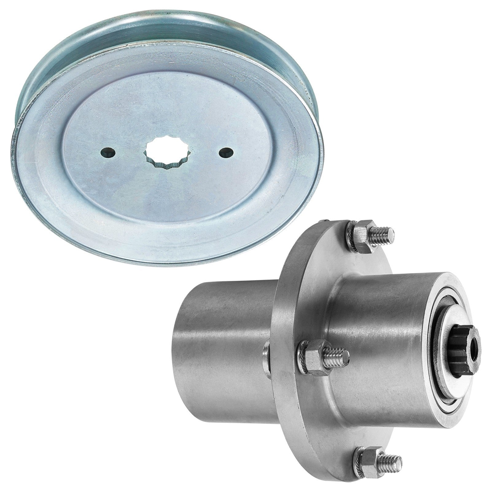 Deck Spindle with Pulley for Hustler Fastrak 60 inch (2000–2019)