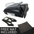 Matte Razor Trunk Backrest Pad Mount Rack for Harley Electra Glide (2014–2026)