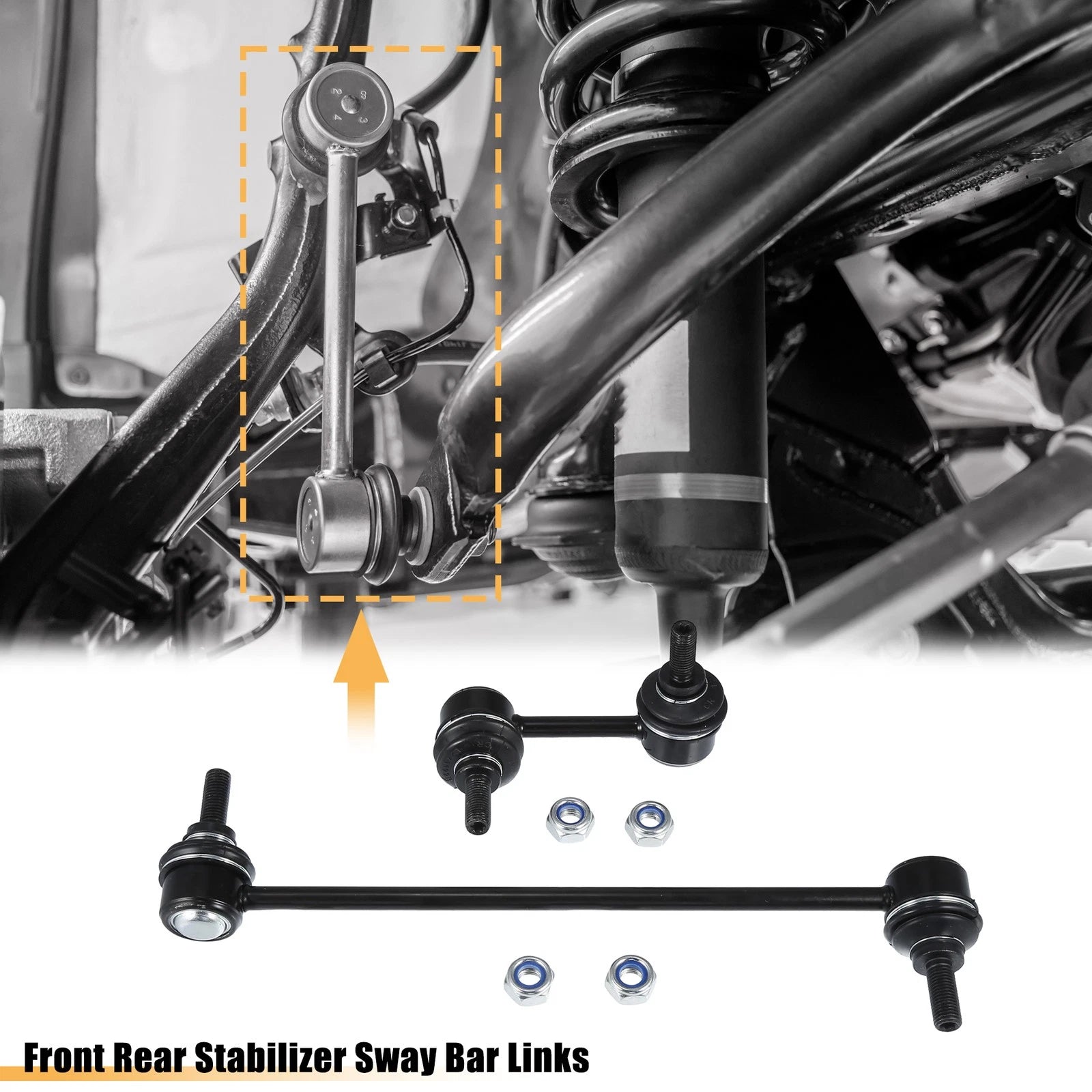 4 Pcs Front Rear Sway Bar Links Replacement for Chrysler Sebring (2007–2008)