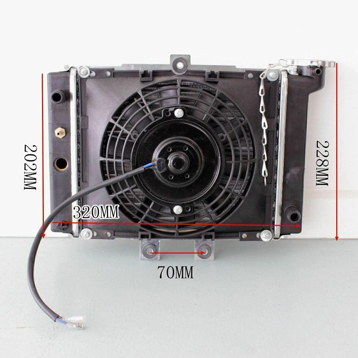 Engine Radiator + Cooling Fan for ATV Quad Bike Buggy (200cc, 30cc)