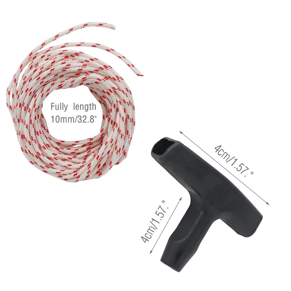 3X Starter Pull Handle Recoil Starter Rope 10-Meter for Stihl Craftsman Chainsaw (N/A)