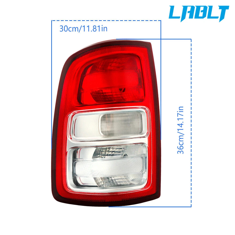 Left Driver Side Tail Light Lamp Halogen Chrome for Ram 2500 (2019–2022)