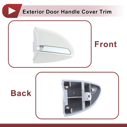 Exterior Door Handle Cover Trim for Toyota Corolla 2014–2018 Pearl White