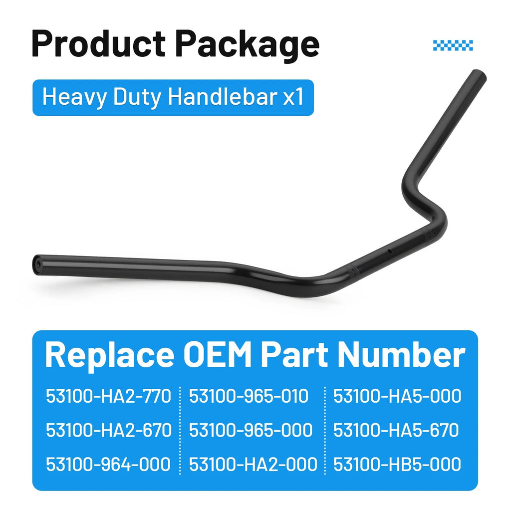 Heavy Duty Handlebar for Honda ATC 200X 250R 350X (1983–1986) 53100-HA2-770 53100-965-010