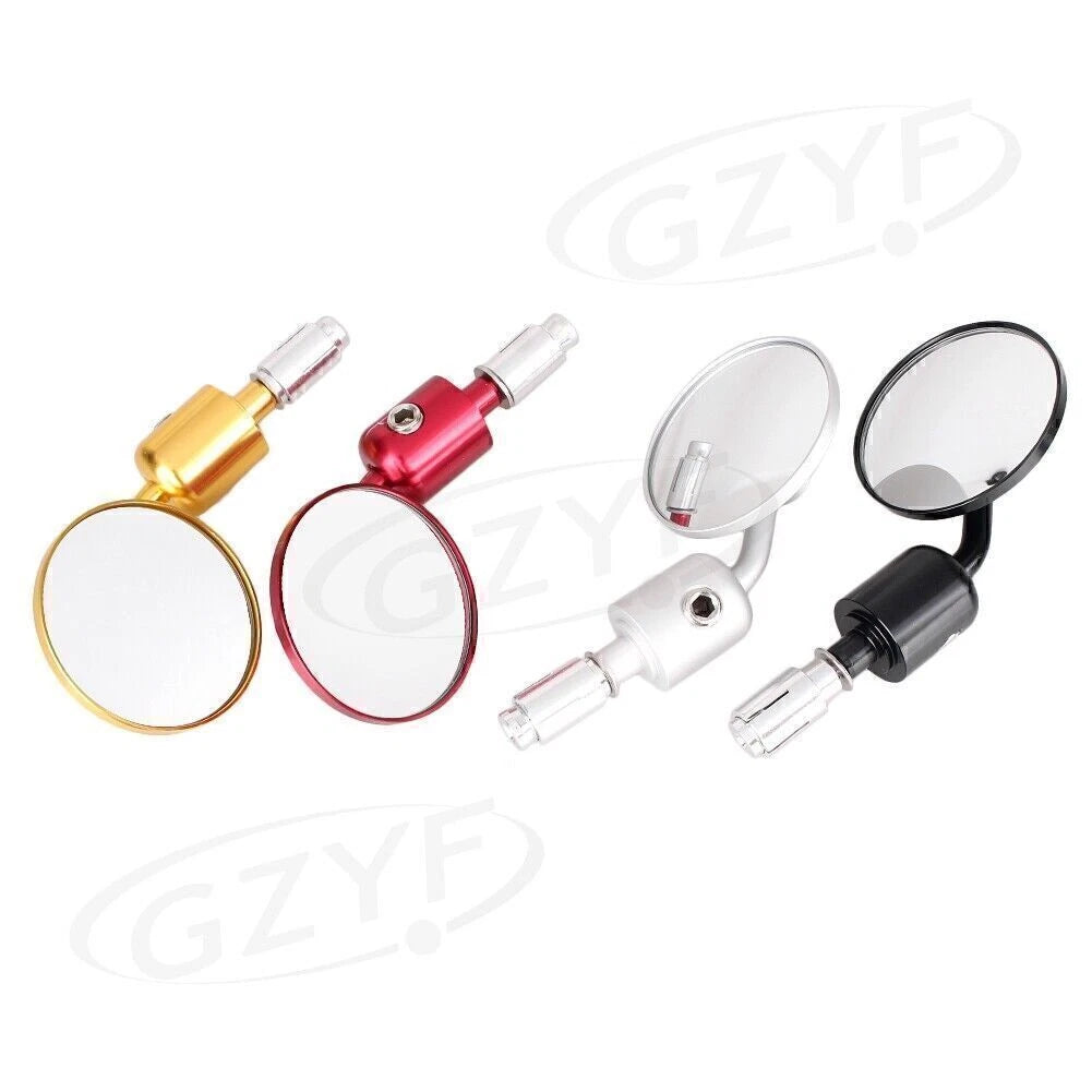 CNC 7/8" Handle Bar End Side Rearview Mirrors for Motorcycle (Universal)