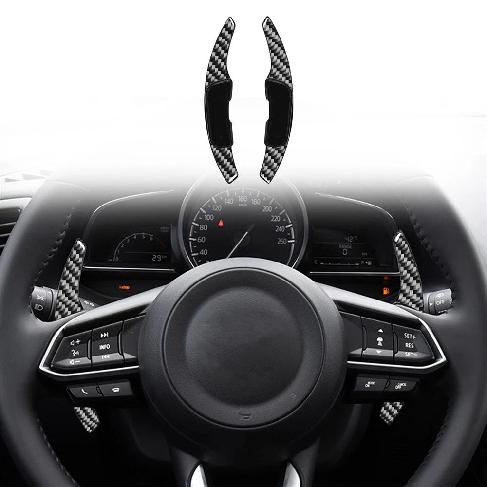 Carbon Fiber Look Shift Paddle Shifter for Mazda Axela (2014–2022)