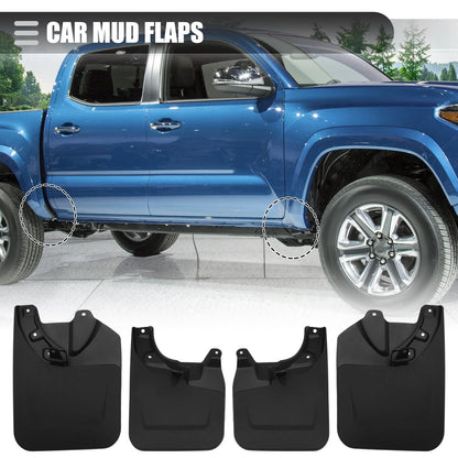 Mud Flaps Splash Guards Screw On Set for Toyota Tacoma (2023–2023)