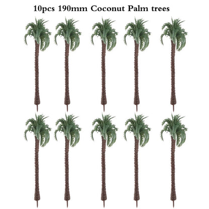 10pcs Miniature Palm Trees for Diorama Park Street Landscape