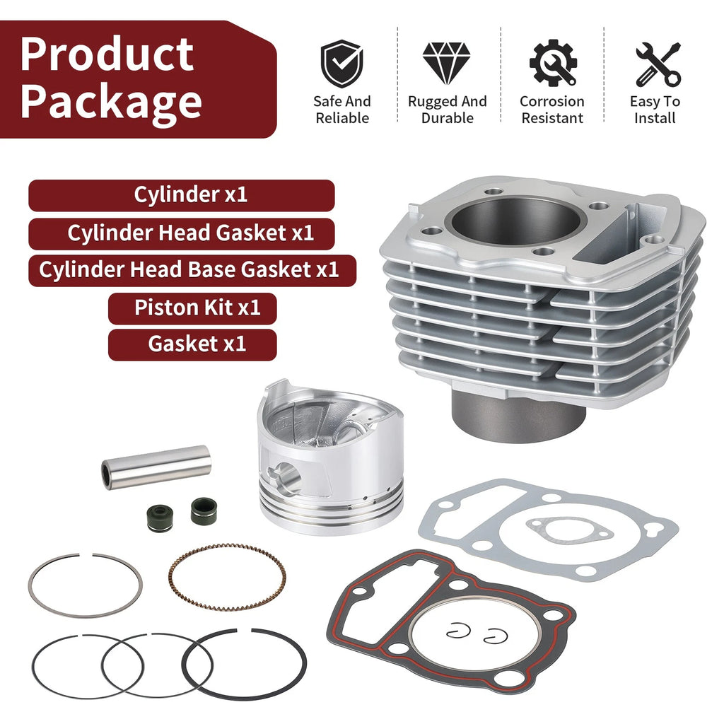 Cylinder Piston Gasket Top End Rebuild Kit for Honda XR200 XR200R (1996–2002)