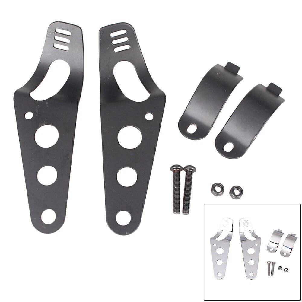 Head Lamp Holder Headlight Mounting Brackets Fork Kit for Suzuki Harley