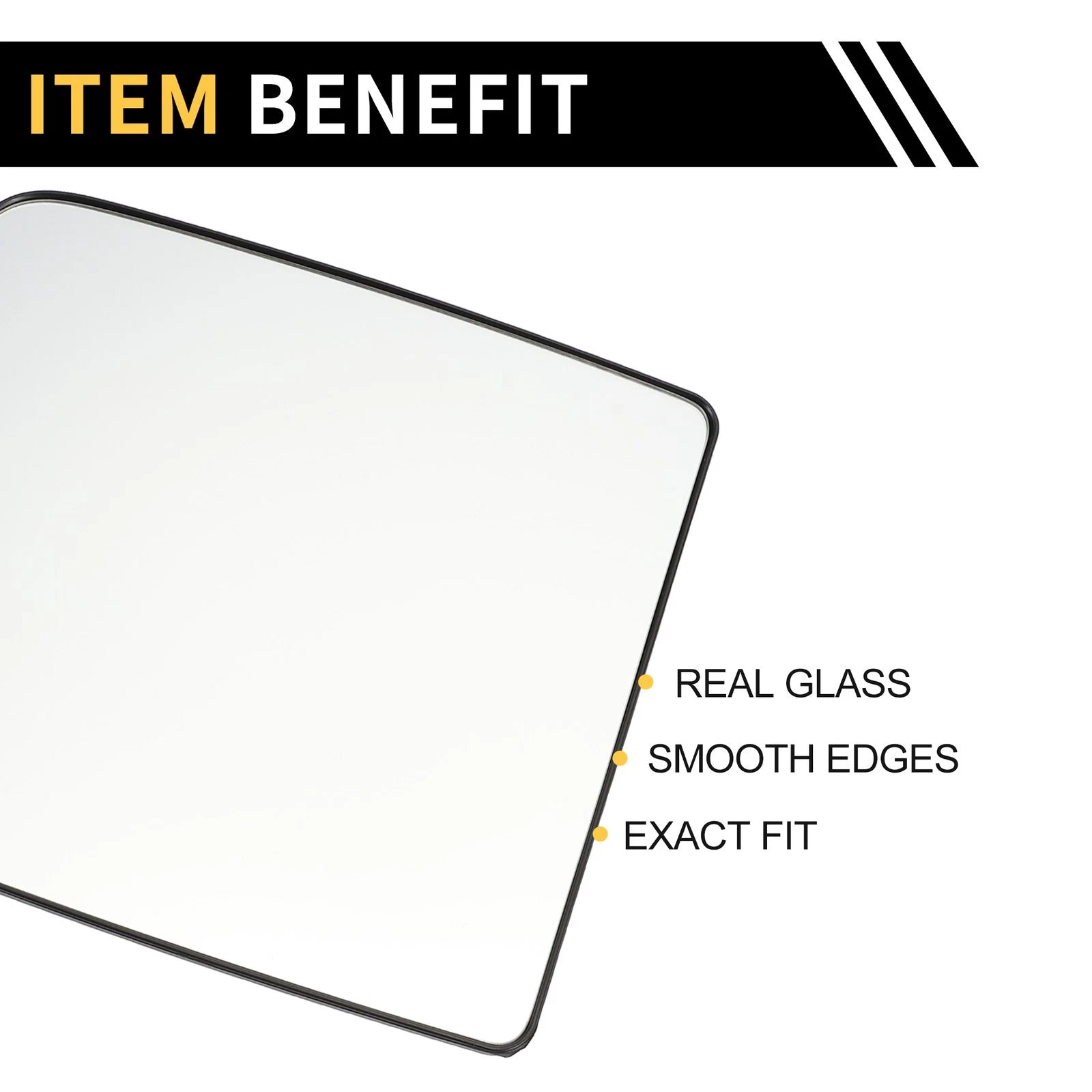 Heated Right Mirror Glass Replacement for Dodge Ram 1500 2500 (2019–2024)