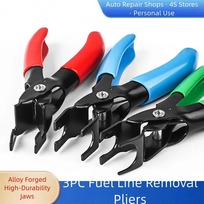 Set of 3 Alloy Forged Fuel Line Disconnect Pliers with Quick Release Feature