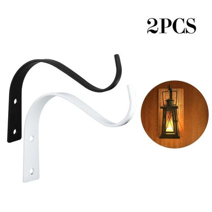 Set of 2 Hook 3.54 x 4.5 Inches Hanging Basket Brackets for Outdoor Use