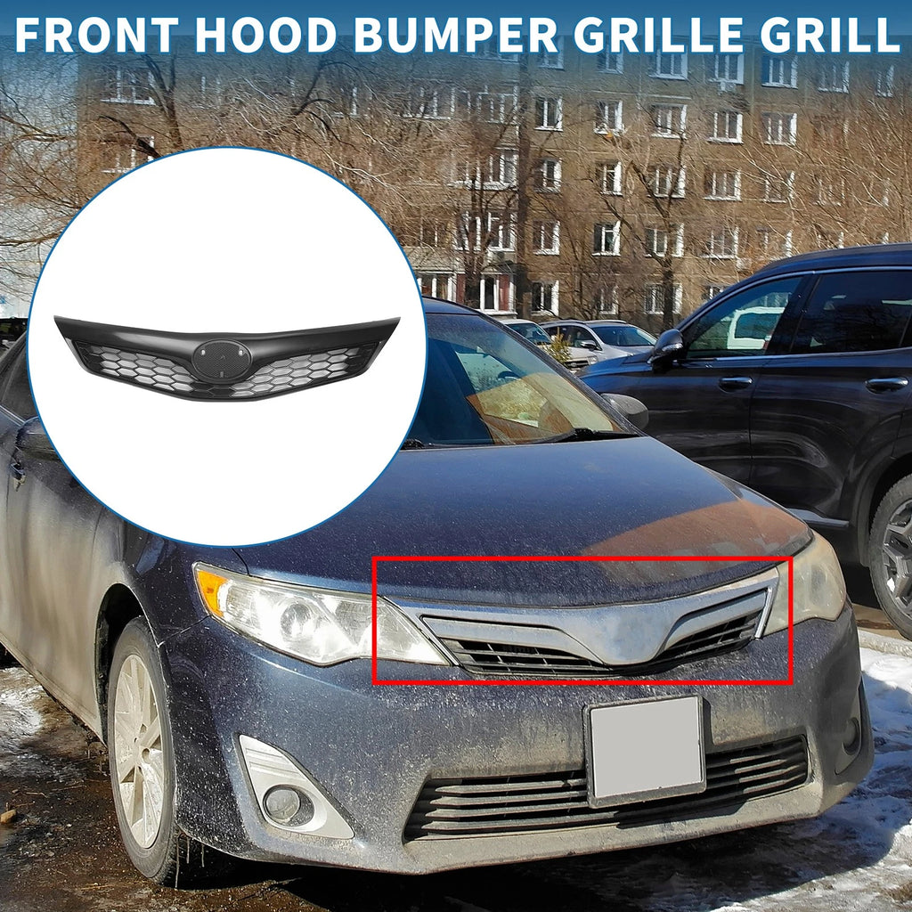 Front Hood Bumper Grille for Toyota Camry SE (2012–2014) Black