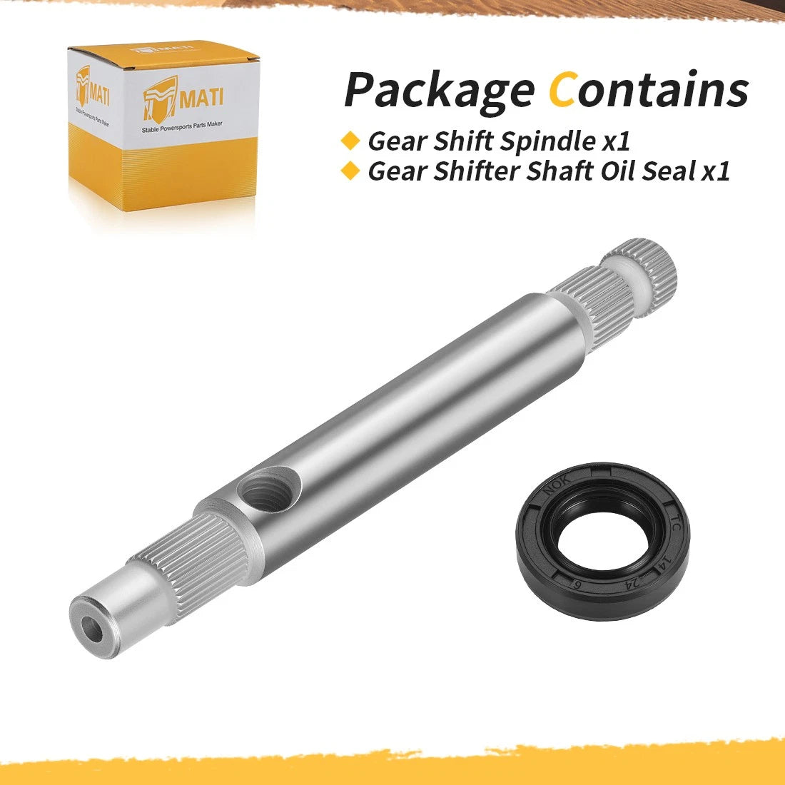 Gear Shift Spindle & Oil Seal for Honda TRX250 (1997–2001) 24611-HM7-000