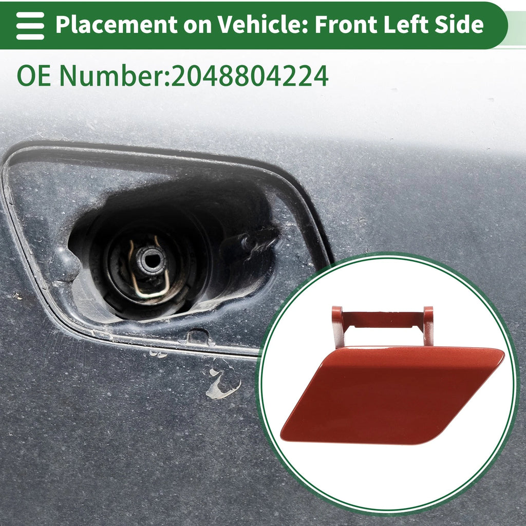 Front Left Headlight Washer Nozzle Cover Cap for Mercedes-Benz Red (2014–2023)