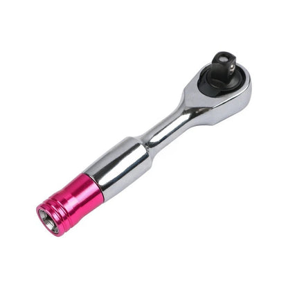72 Teeth Mini Ratcheting Wrench with 14 Inch Hex Bit Socket