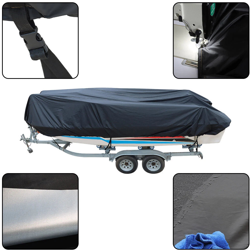 Boat Cover for 17-19' Trailers (Marine Grade Polyester Canvas 600D)