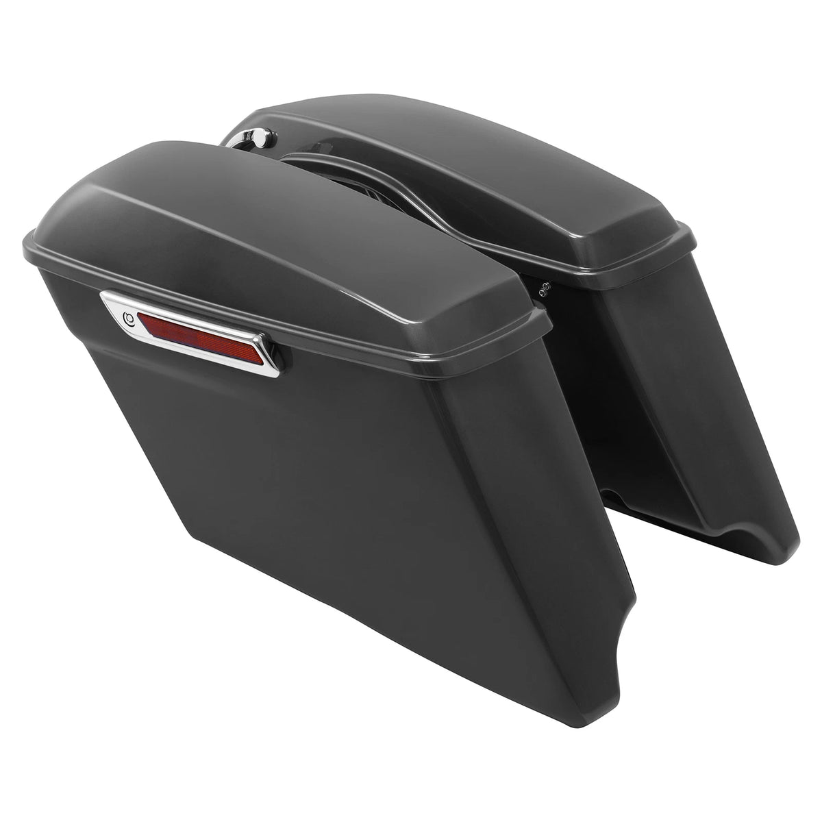 4" Stretched Saddlebags for Harley CVO Road Glide (2014–2024) Industrial Gray