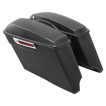 4" Stretched Saddlebags for Harley CVO Road Glide (2014–2024) Industrial Gray