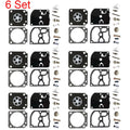 Set of 6 Carburetor Rebuild Kits for Zama RB-40 RB-85 FS400 FS450 C1Q-S33