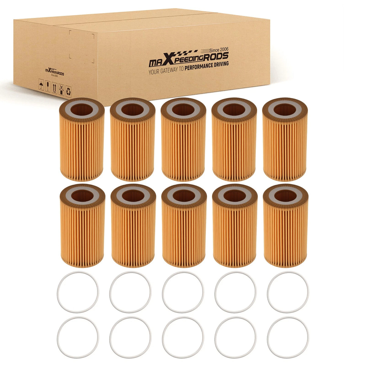 10x Oil Filter Assembly for Audi A6 A7 A8 Q7 2.0L 3.0L (2016–2019) 06E115562E