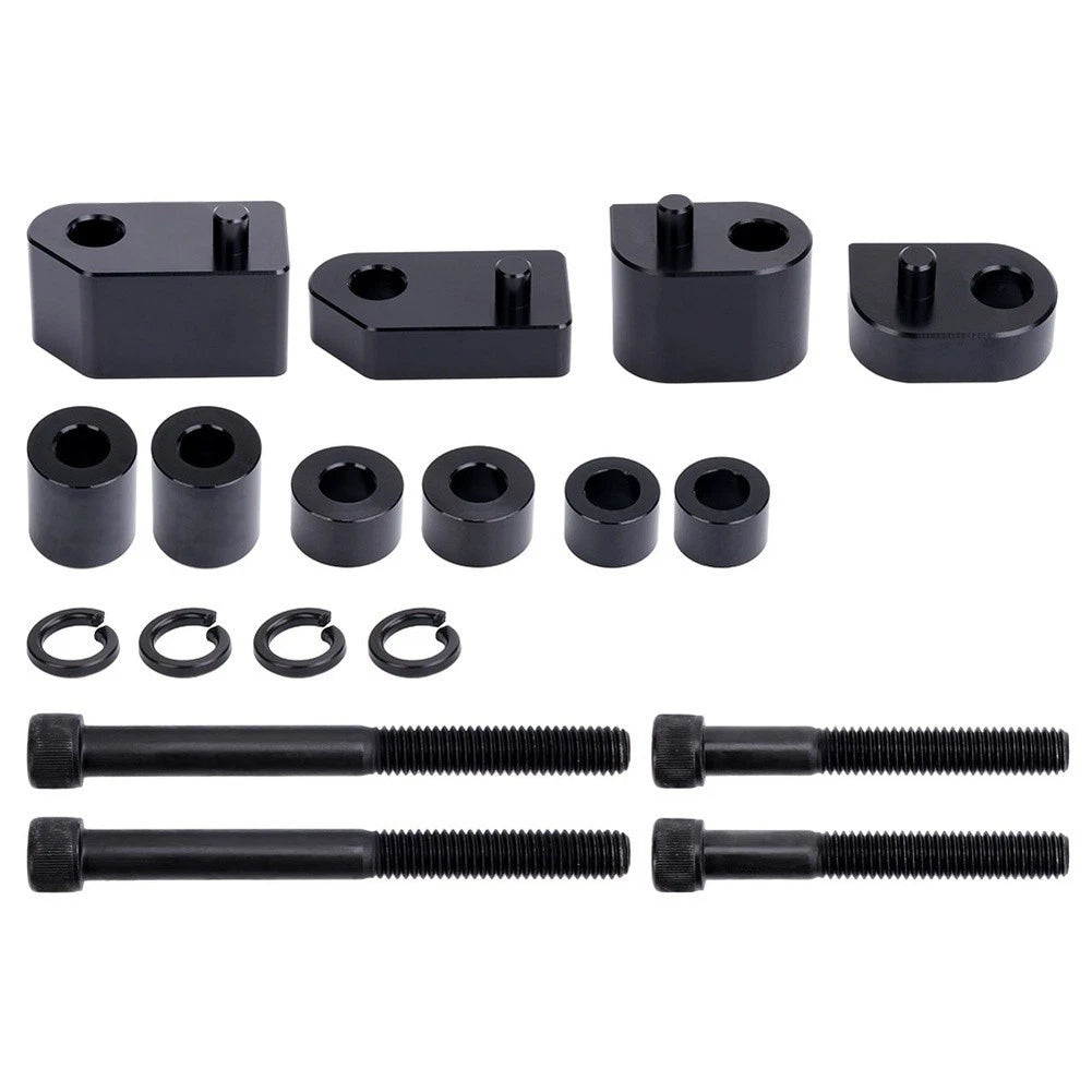 1.5 Inch Driver Floorboard Extension Kit for Touring (2009–2024) Black