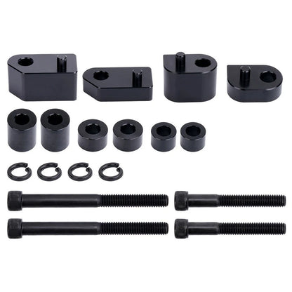 1.5 Inch Driver Floorboard Extension Kit for Touring (2009–2024) Black